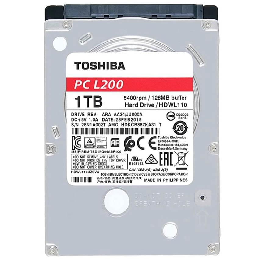 Disco Rigido Hdd 1Tb 2,5 Toshiba Pc L200 Hdwl110